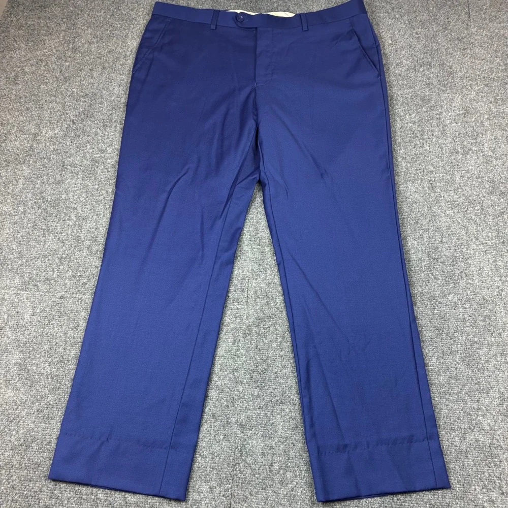 Mantoni Mens Royal Blue 100% Fine Wool 2 Button Suit Set M40901 Size 36R